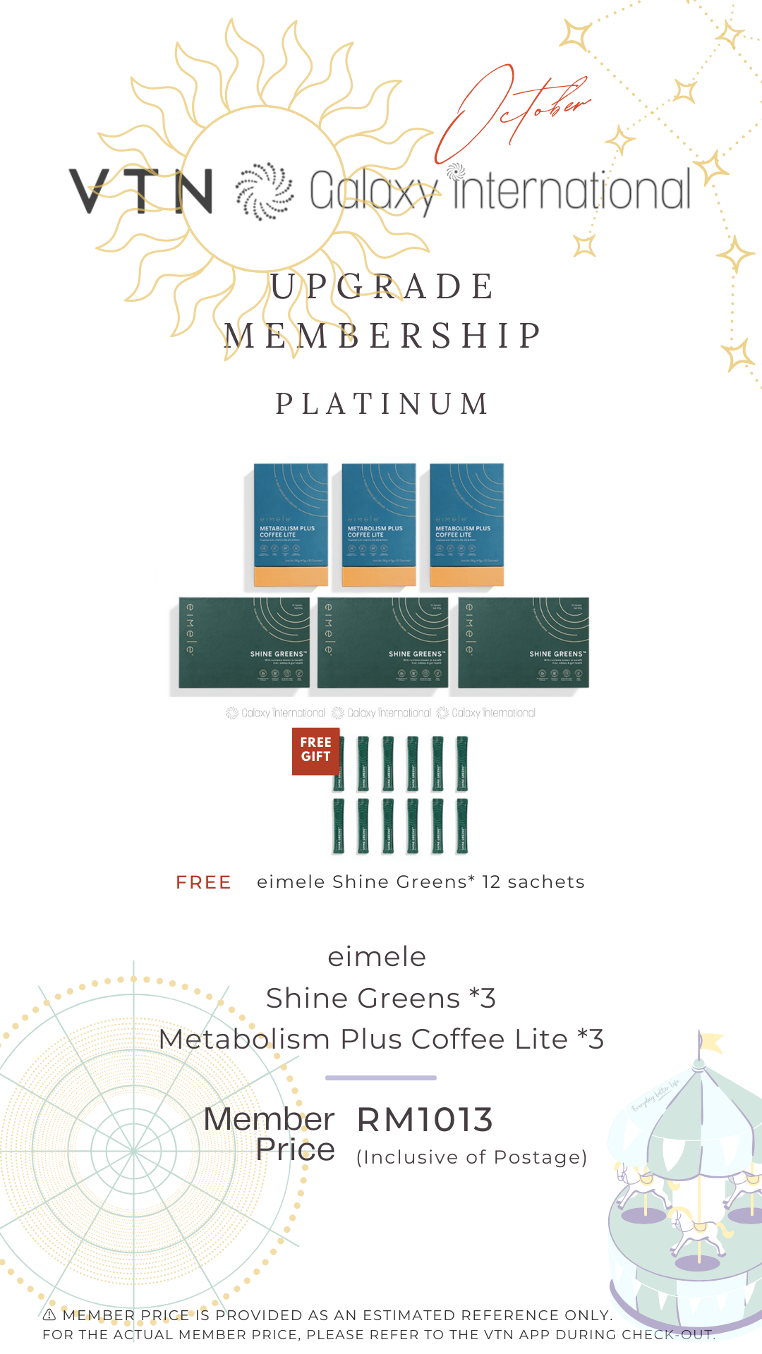 Eimele Shine Greens x 3 + Coffee Lite x 3 (OCT)