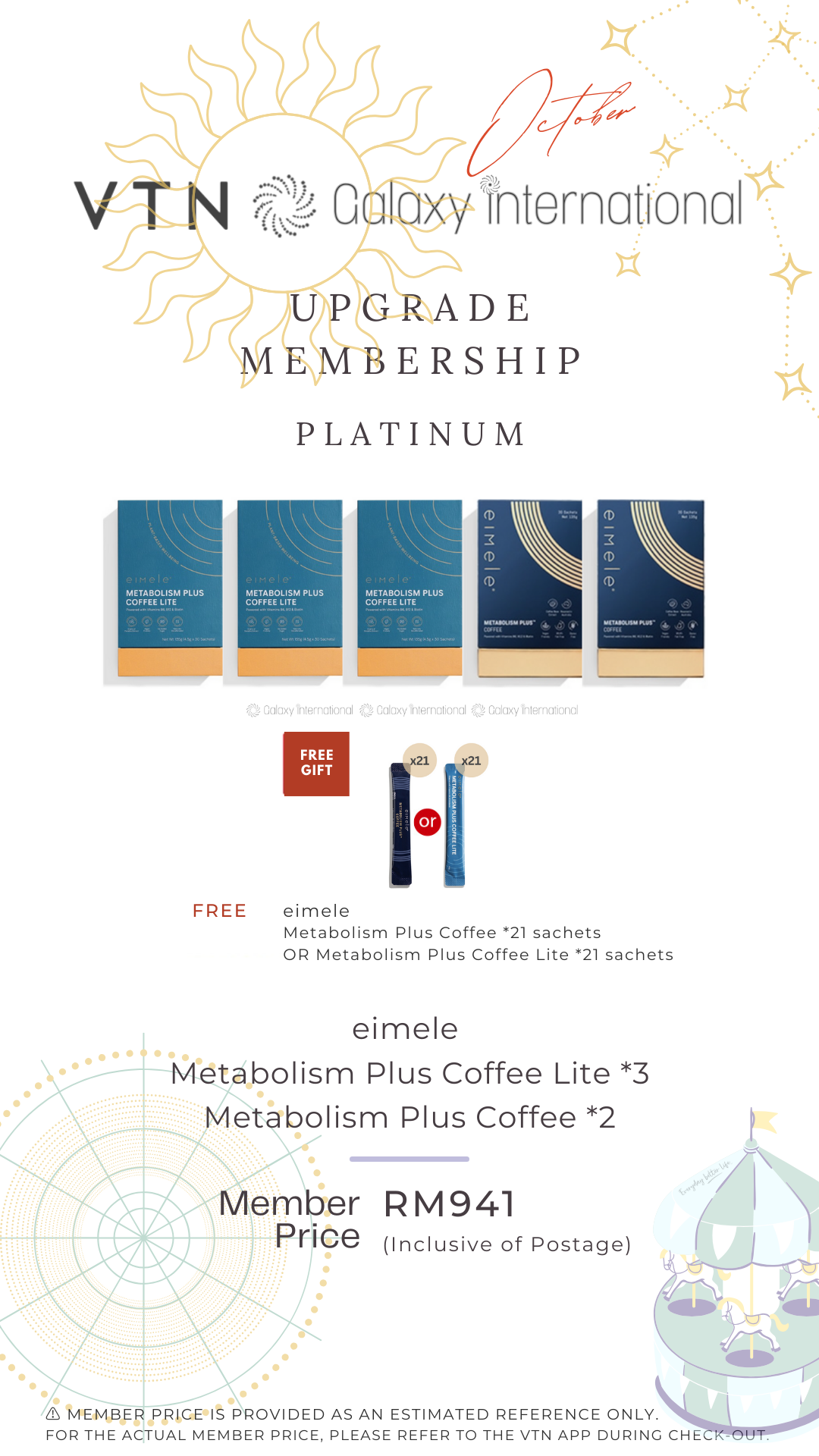 Eimele Coffee Lite x 3 + Coffee x 2 (OCT)