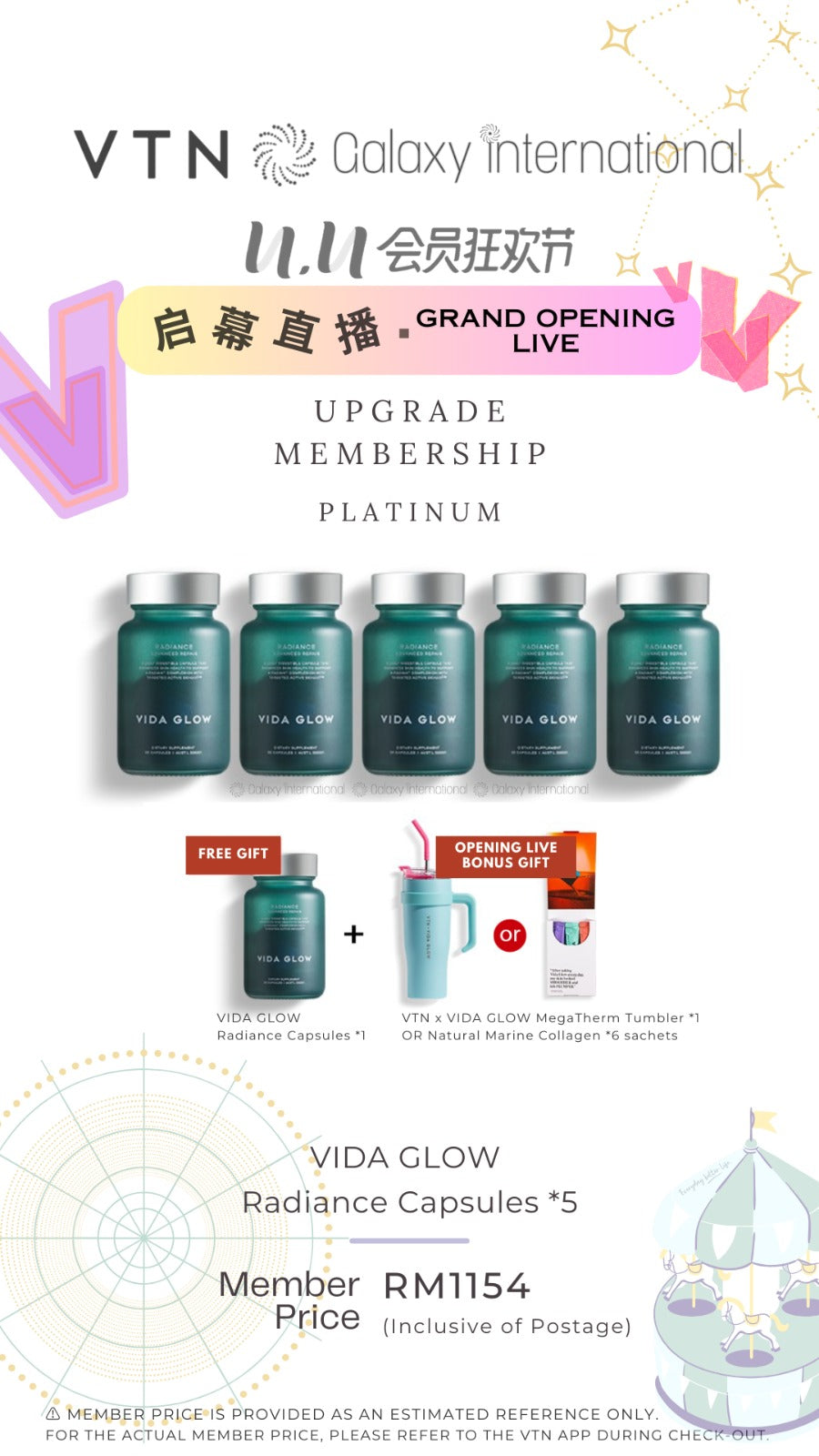Vida Glow Radiance Capsules x 5 (VTN 11/11)