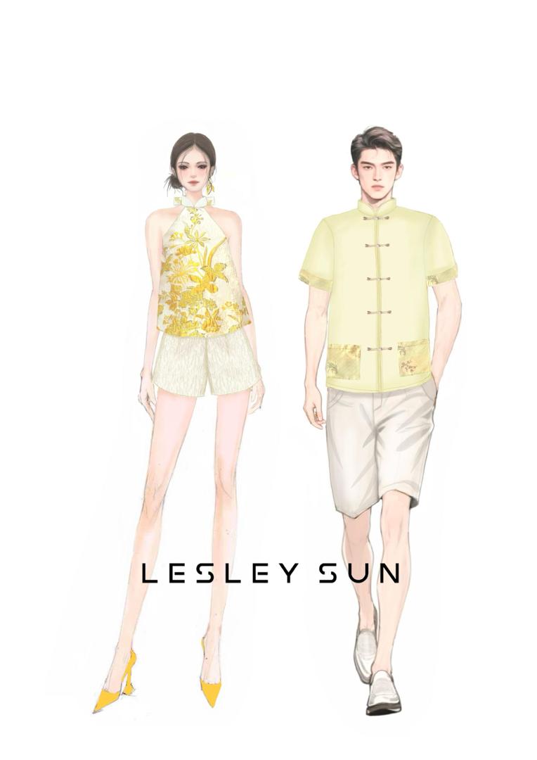 Ismeria Yellow Orient Dress (Couple Set)