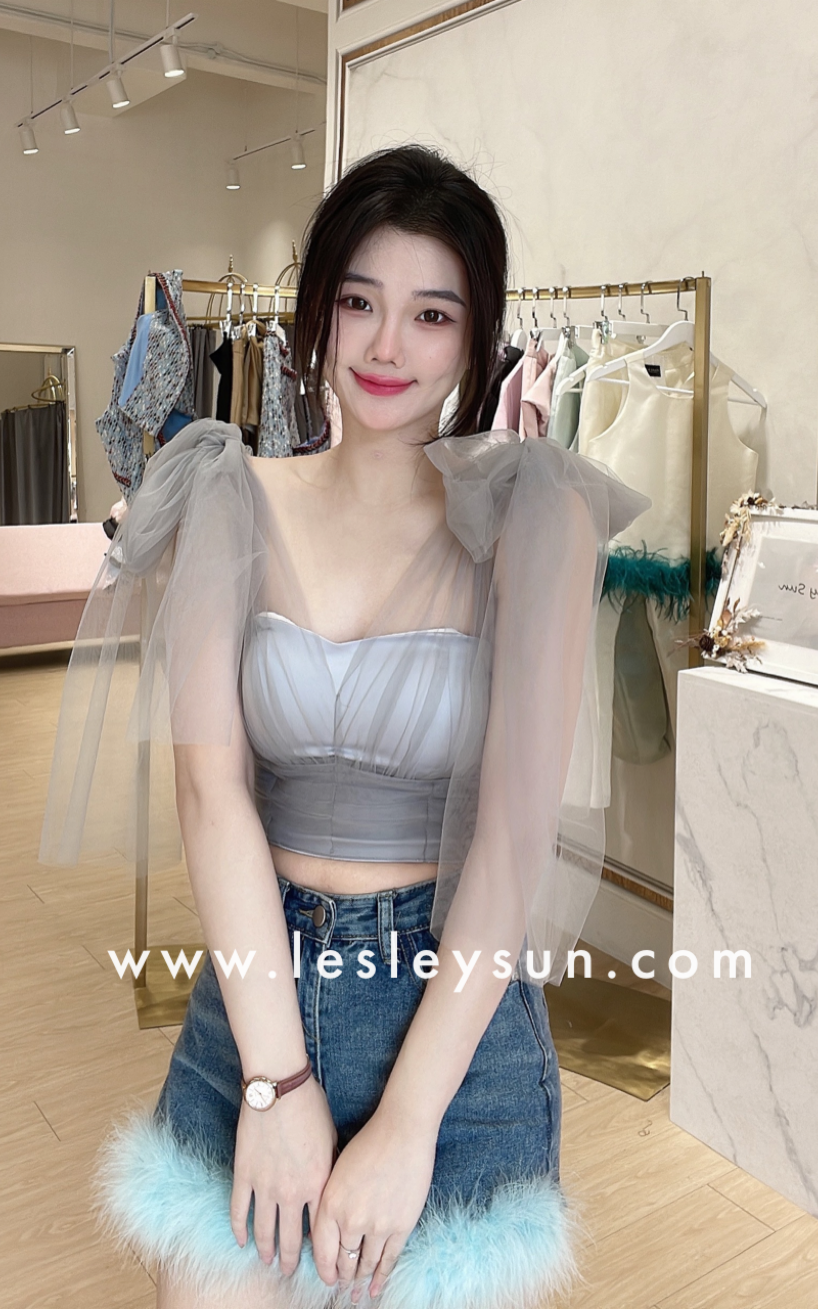 Avery Denim Skort