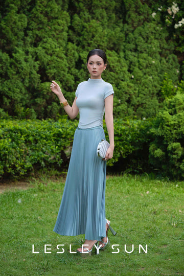 Alaric Pleated Maxi Skirt