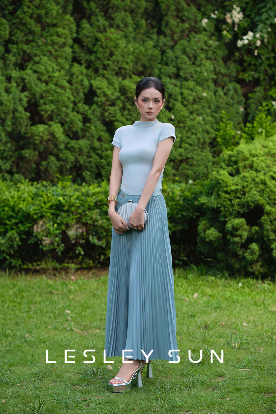 Alaric Pleated Maxi Skirt