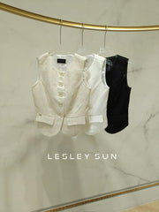 Sophia Linen Vest