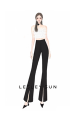 Blinton Fur Spaghetti Straps Top