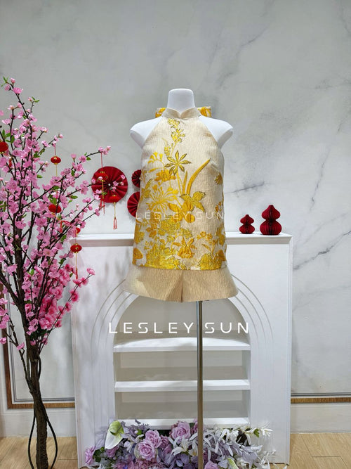 Ismeria Yellow Orient Dress (Couple Set)