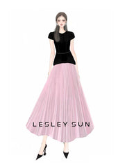Alaric Pleated Maxi Skirt