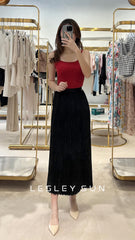 Alaric Pleated Maxi Skirt