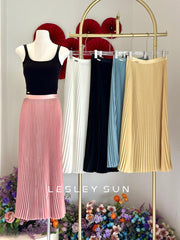 Alaric Pleated Maxi Skirt