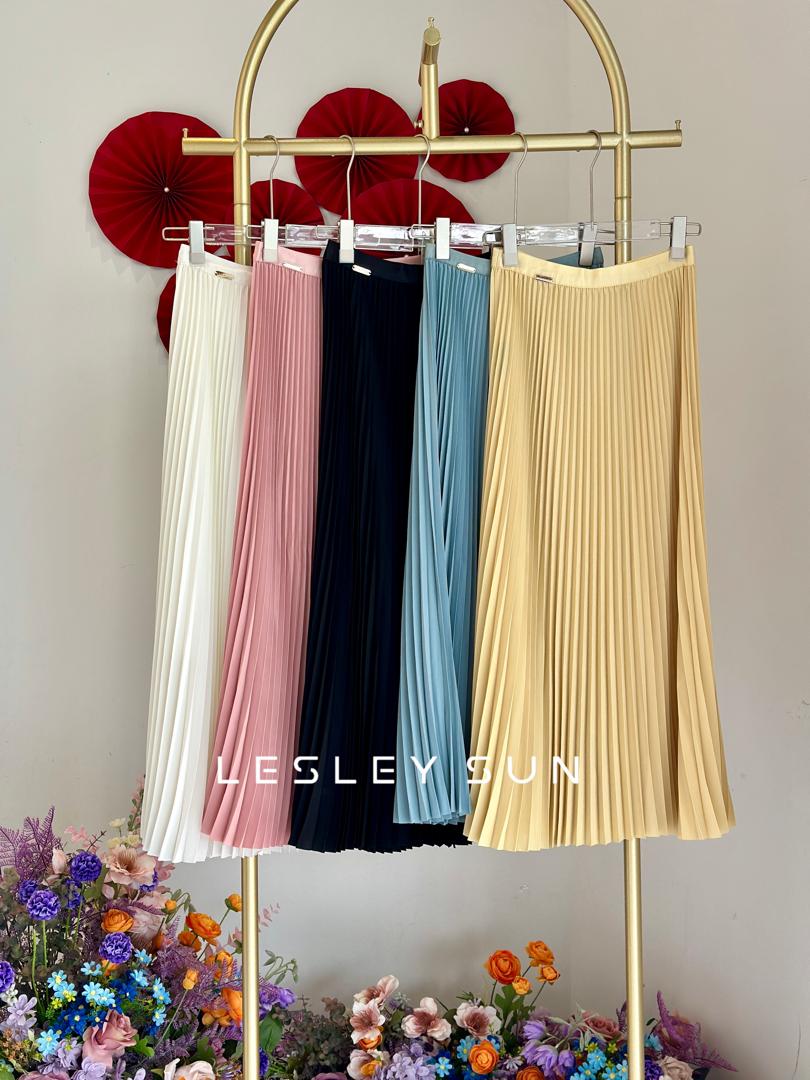 Alaric Pleated Maxi Skirt