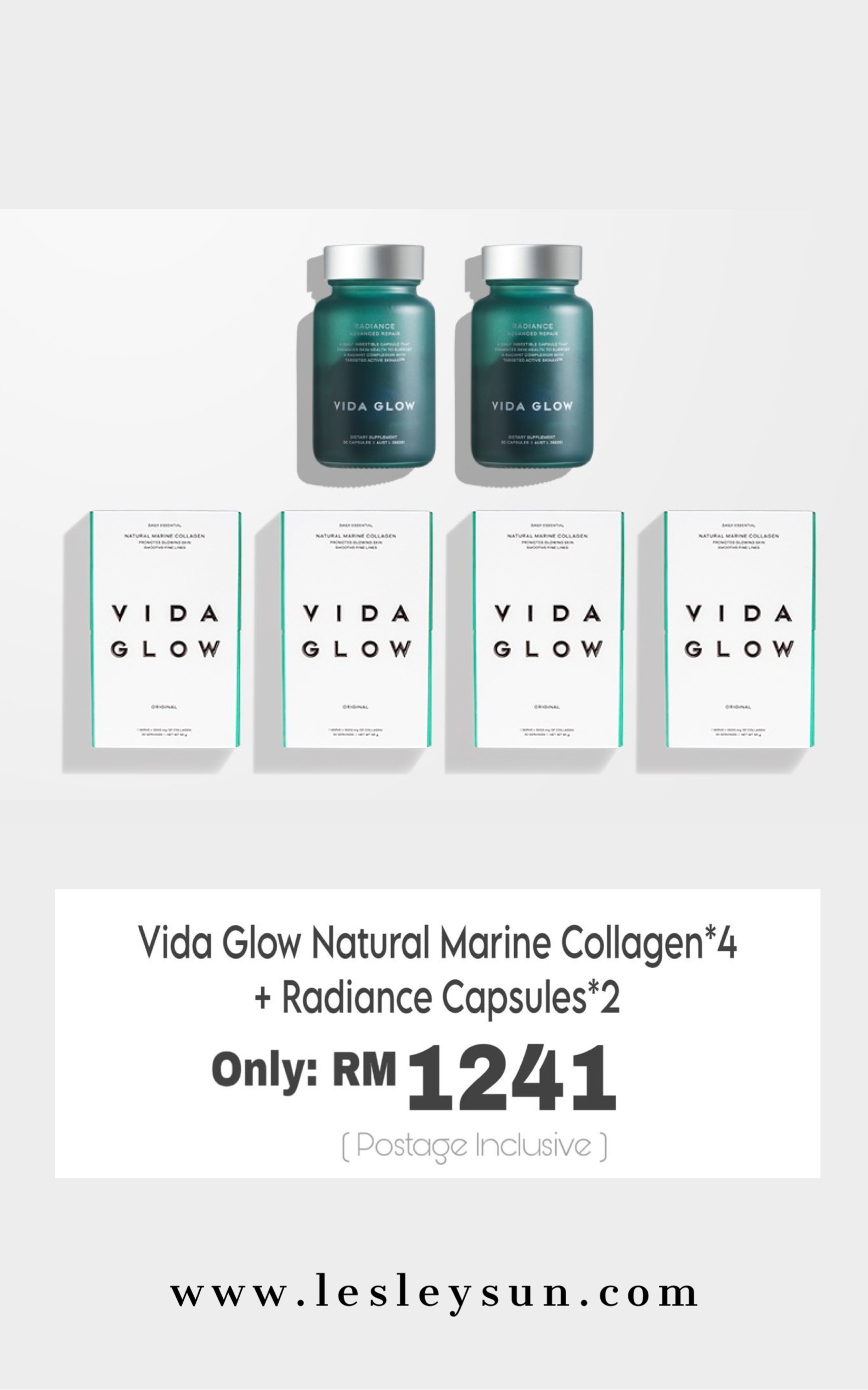 Vida Glow Radiance x2 + Marine Collagen x4
