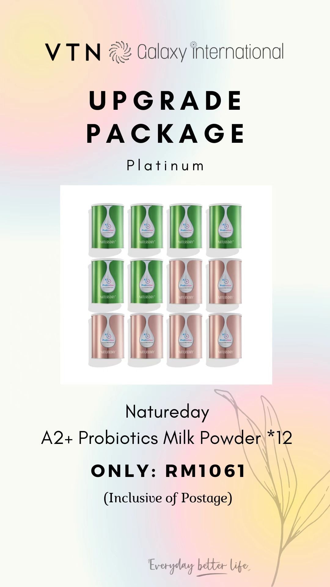 Natureday A2 + Probiotics Milk Powder x12